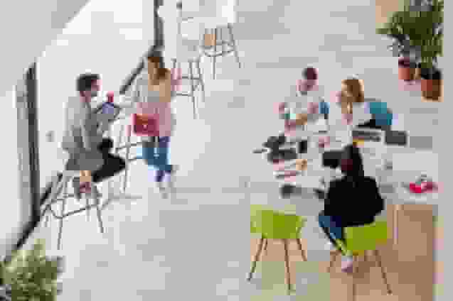 employees in flexible smart working