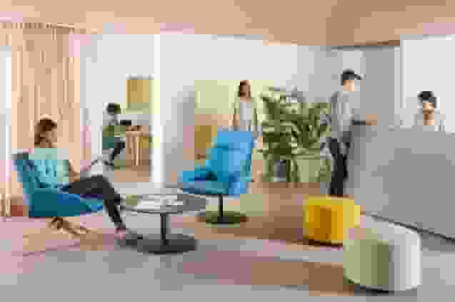 employees in flexible smart working