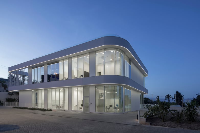 Image of the Aldimesa building from the outside, at the back.